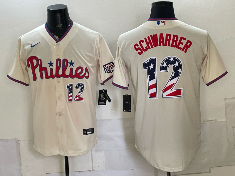 Men 2026 Philadelphia Phillies #12 Schwarber cream Game Nike MLB Jersey 0727002->san francisco giants->MLB Jersey